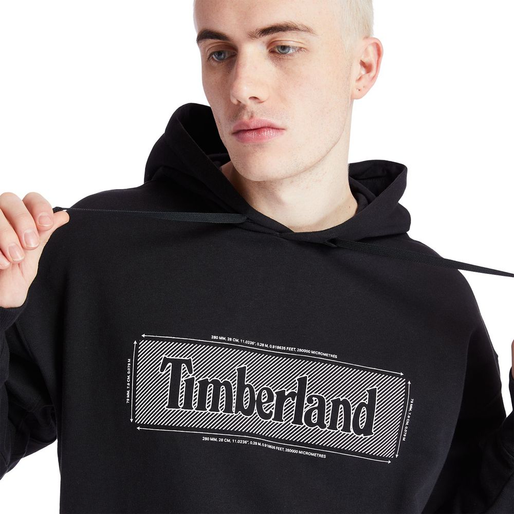 Hanorac Timberland Barbati Negrii - Logo Hoodie - Romania - FUQHWJ157